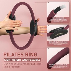 Kit de Pilates, Aro de Pilates de 15 pulgadas con 1 pelota Core