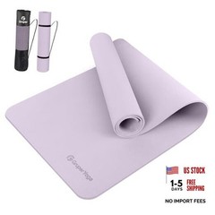 Yoga Mat Non Slip, 72″L x 24″W x 0.24″/0.32″TH, 0.24*24*72 Inches Lavender