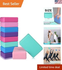 10 Pcs Yoga Blocks Bulk EVA Foam Blocks High Density Foam Brick Yoga Accessor…