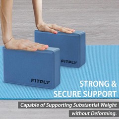Yoga Blocks 2 Pack – Non-Slip Yoga Brick & Foam Blocks Yoga Set, High-Density…
