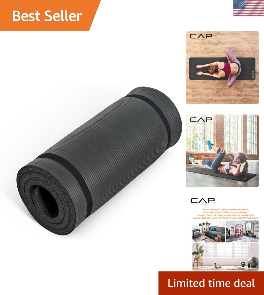 Extra Thick 1-Inch Yoga Mat with Strap | High-Density Comfort for Every Practice