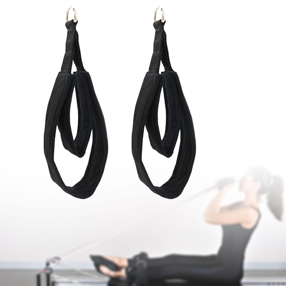 2Pcs Pilates Straps Pilates Double Loop Straps Stretch Exercise Band