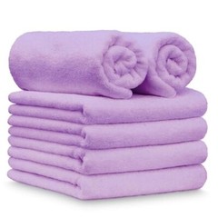 “Elevate Your Home Gym Experience with our 6-Piece Hand Towel Set in Radiant Pur