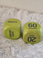Lime Green Workout Cubes HIIT Interval Workouts Exercises
