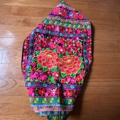Embroidered Yoga Mat Carrier Boho Peruvian Bright Colors Lined High Quality Tote