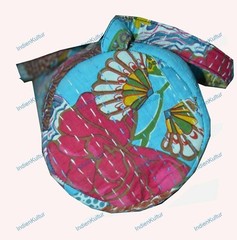 Indian Fancy Bohemian Exercise Sports Cotton Unisex Cross Body Kantha Yoga Bag