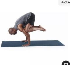Yoga Mat Blue Pilates Fitness Exercise Health Women Men Children New