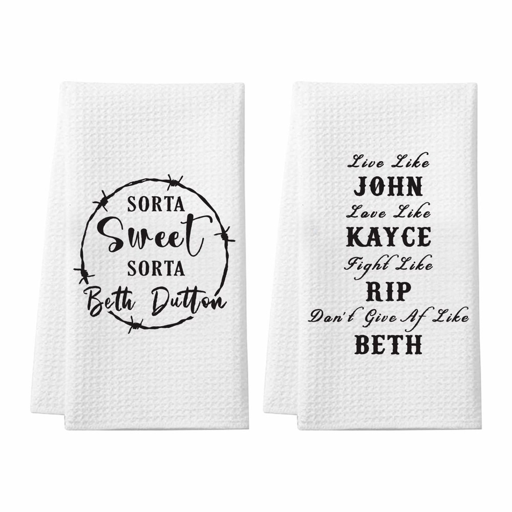Sorta Sweet Sorta Beth Gifts, 2 Pack Dutton TV Show Kitchen Towels, Absorbent…