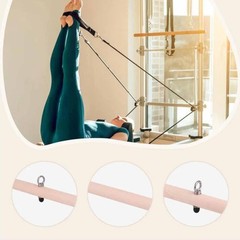 Pilates Roll Down Bar with Connector Hooks Portable Fitness Equipment Resistance