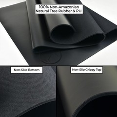 Hot Yoga Mat Non Slip-72 inch Professional Grade Natural Rubber Yoga Mat, Pli…