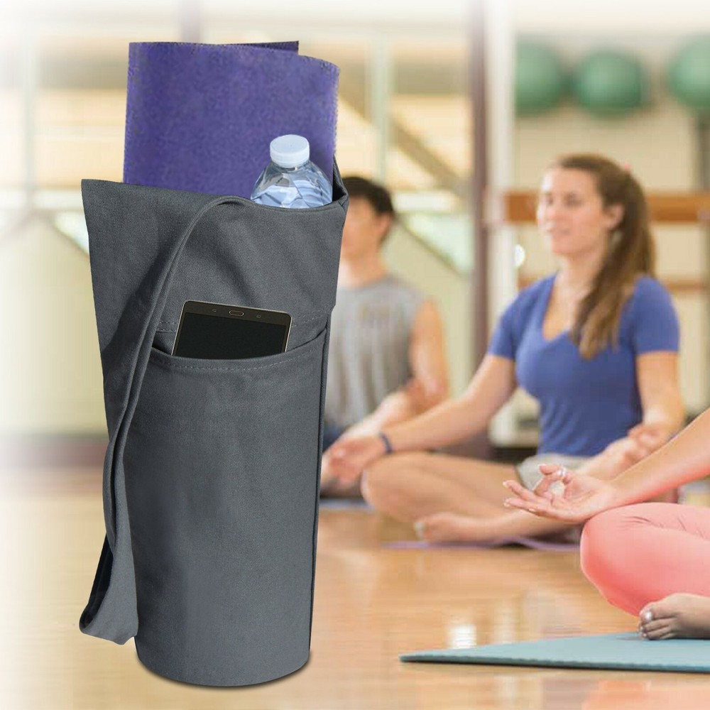 Yoga Mat Canvas Sport Bag Canvas Tote Holder Carrier Bag Gym Fitness Cross Body