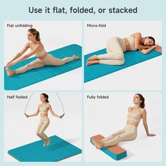 12-Fold POE Yoga Mat 75x26x0.4 Inches – Non-Slip, Compact & Workout-Friendly …