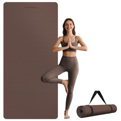 PAIDU Extra Long Wide Yoga Mat 76″x33″x2/5 Inch – Non Slip Thick Exercise Mat…