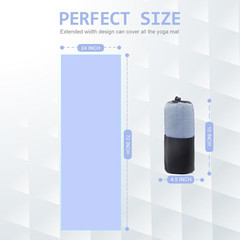 2 Pack Hot Yoga Towel, Non-Slip Yoga Mat Towel with Grip Dots Stickyfiber Sweat