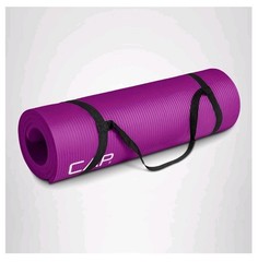 High Density 1/2-Inch Exercise Yoga Mat with Strap – Color Wine