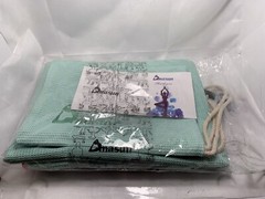 Yoga Silicone Non-Slip Yoga Towel 72”x 26” Green, W/ Carry Bag & Bottle. NEW.