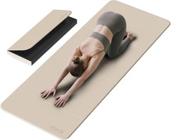 Foldable Extra Large Yoga Mat 74″×31.5″, 8Mm Double-Sided Non Slip Lightweight F