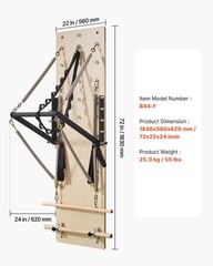VEVOR Wall Mounted Pilates Reformer Machine Pilates Springboard Maple Wood Gym