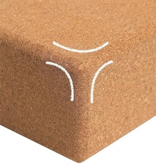 Cork Yoga Blocks 2 Pack Set -Natural Cork from Portugal, 9″x6″x4″ Yoga Blocks…