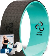 12.6″ Yoga Wheel Kit with Yoga Strap – Enhance Flexibility & Alleviate Back Pain
