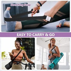 Thick72″ x 24″ x 6mm Yoga Mat Exercise Gym Fitness mat Non slip with carry strap