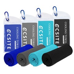 CSITE 4 Pack Cooling Towels (47″x12″) for Neck and Face, Ice Towel for Hot We…