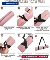 Yoga Mat Carrier, Premium Yoga Strap for Carrying Yoga Mats with Adjustable Hook