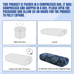 Yoga Bolster Pillow, Rectangular Yoga Bolster for Restorative & Meditat