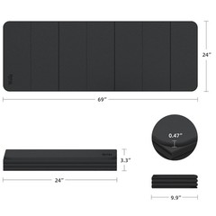 1/2 Inch Extra Thick Yoga Mat Pilates Equipment, 70″x24″ Odorless Workout Mat…