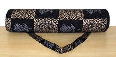 Indian Cotton Unisex Bag Gym Bags With Shoulder Strap Black Silver Yoga Mat Bags