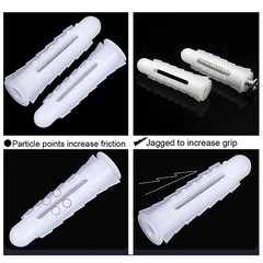 Stainless Steel Heavy Duty Ceiling Hooks with Screws and Plastic Anchors, Wal…