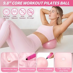 Pilates Kit 19PCS,Pilates Essentials Kit for Women,Pilates Equipment with 14….