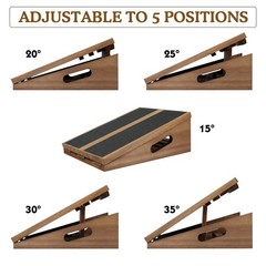 Slant Board for Calf Stretching, Adjustable Wooden Calf Stretcher Incline Boa…