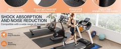 Treadmill Mat, Bike Trainer Mat for Stationary Spin Bike, 72″ x 48″ Non Slip