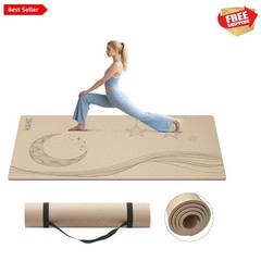 Spacious 72×40 Non-Slip Yoga Mat, Ideal for Pilates, Strength Training & More