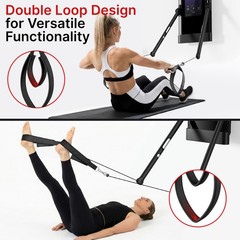Pilates Loops Compatible with Tonal Smart Home Gym, Soft Pilates Straps – Black