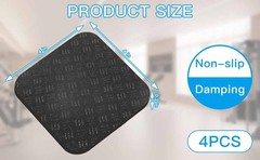 Non-Slip Treadmill Mat Pads, 4×4 Inch High Density Silicone Exercise Equipment