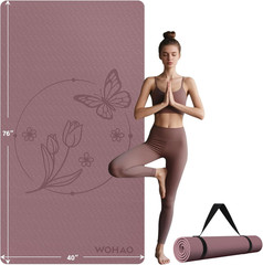 Extra Thick 76″x40″ Non-Slip Yoga Mat for Home & Outdoor Workouts