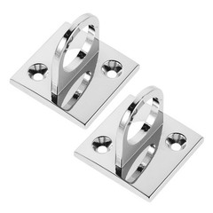 2 Pcs Queue Barrier Hardware Ceiling Hooks Eye Plate Staple Ring