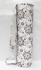 Indian Cotton Unisex Bags Gym Shoulder Straps Black Gold Floral Yoga Mat Bags US