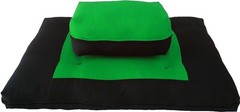Zafu Zabuton Meditation Yoga Posture Exercise Cushion, Sit Kneel Lime/Black
