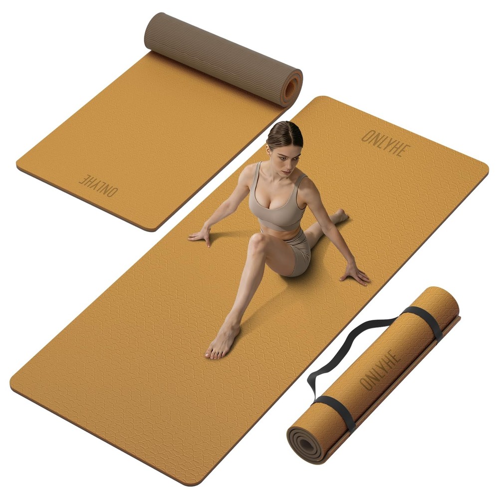 Yoga Mat Thick(10mm) Exercise Mat Non Slip Anti-tear,72″x35″ Extra Large Pila…