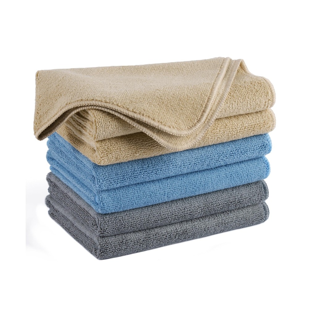 POLYTE Microfiber Cleaning Towel (16×24, 6 Pack, Professional, … USA FAST SHIP