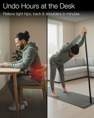 Yoga Stick – Mobility Stick – Large Bamboo Exercise Stick for Stretching – Wo…