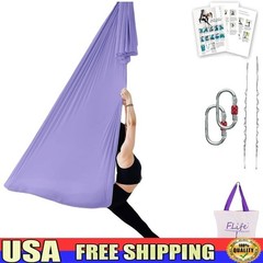 Aerial Yoga Hammock Kit Nylon Tricot Elastic Setup 2057lb Capacity Outdoor Use