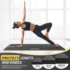 Yoga Mat for Women Men Kids, 1/3 & 1/4 & 2/5 Inch Extra Thick Yoga Mat Non Sl…