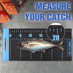 33″ Non-Slip Fish Fillet Mat with Storage Bag, Portable & Durable Fish Cleani…