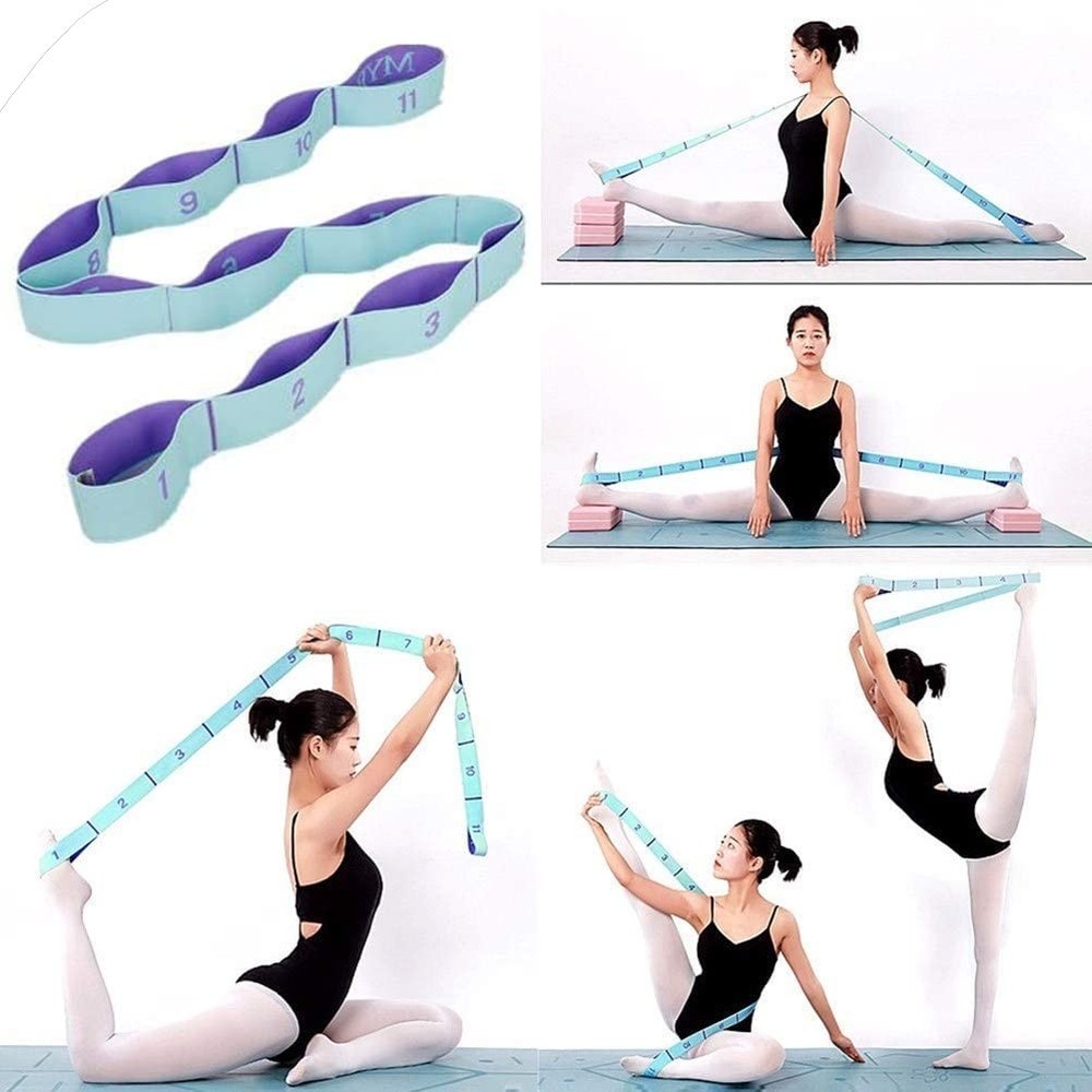 Stretch Straps, Elastic Stretching Strap with Adjustable 11 Loops, Fitness Le…
