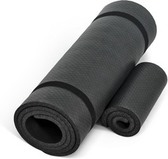 CAP Barbell 1/2-Inch High Density Exercise Yoga Mat with Strap Multiple Options