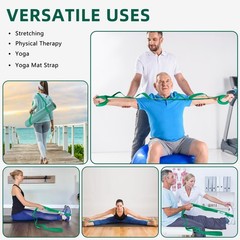 Stretching Strap Yoga Straps for Physical Therapy, 10 Loops Non-Elastic Stretch